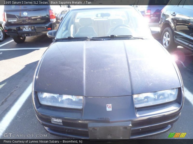Black Sapphire Metallic / Tan 1995 Saturn S Series SL2 Sedan