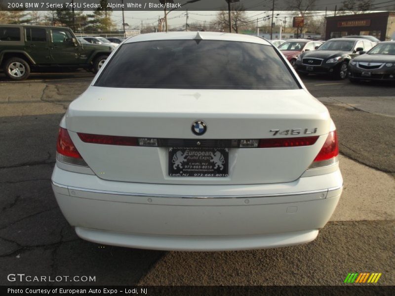 Alpine White / Black/Black 2004 BMW 7 Series 745Li Sedan