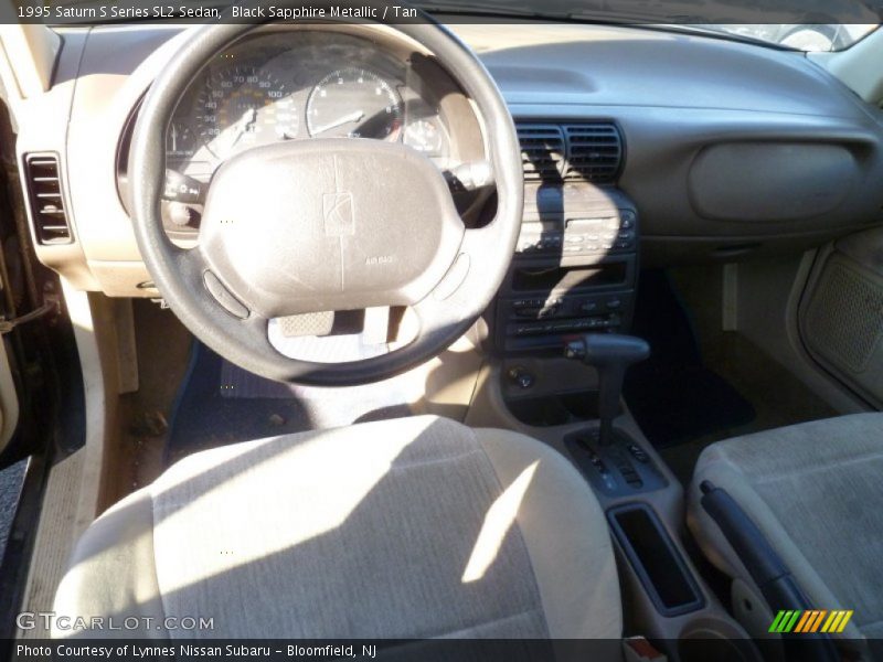 Black Sapphire Metallic / Tan 1995 Saturn S Series SL2 Sedan