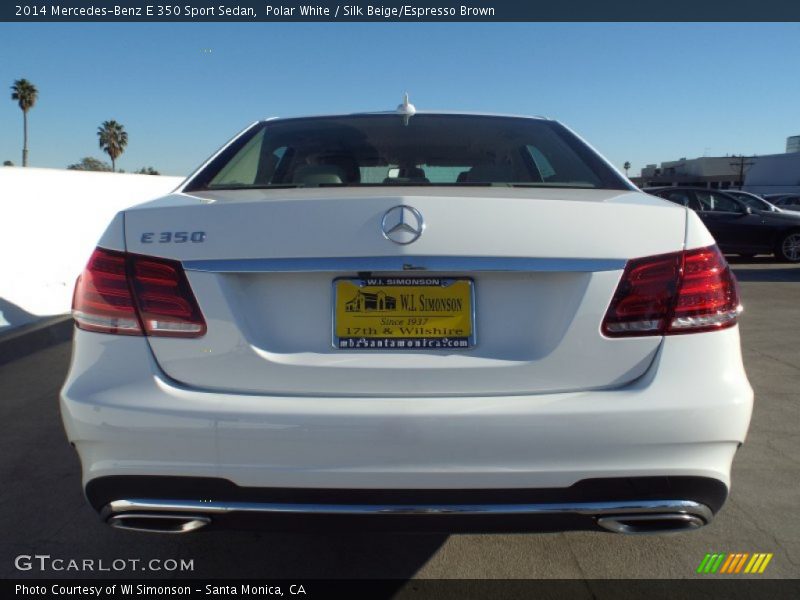 Polar White / Silk Beige/Espresso Brown 2014 Mercedes-Benz E 350 Sport Sedan