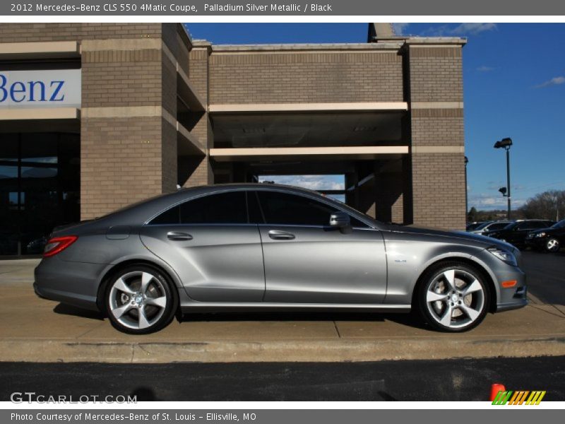 Palladium Silver Metallic / Black 2012 Mercedes-Benz CLS 550 4Matic Coupe