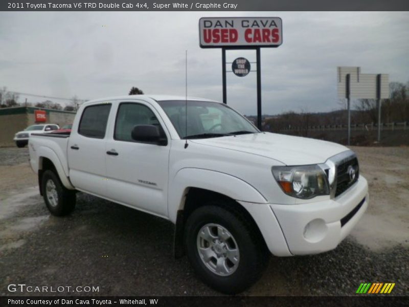 Super White / Graphite Gray 2011 Toyota Tacoma V6 TRD Double Cab 4x4