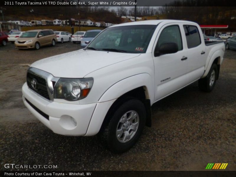 Super White / Graphite Gray 2011 Toyota Tacoma V6 TRD Double Cab 4x4