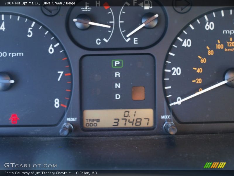 Olive Green / Beige 2004 Kia Optima LX
