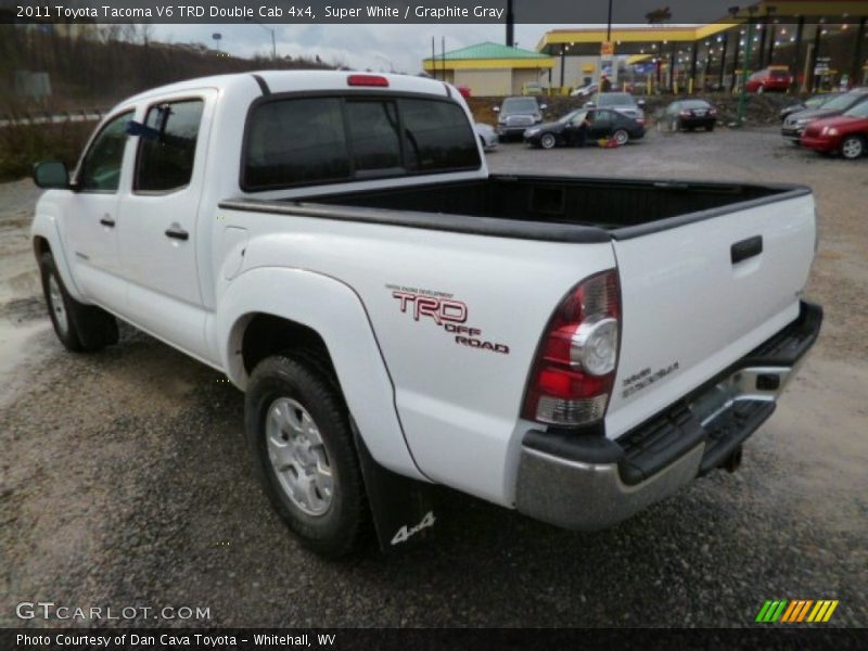 Super White / Graphite Gray 2011 Toyota Tacoma V6 TRD Double Cab 4x4