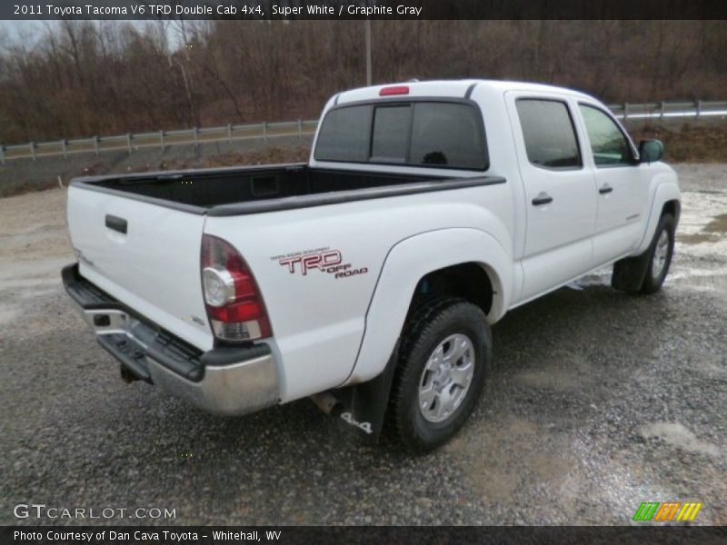 Super White / Graphite Gray 2011 Toyota Tacoma V6 TRD Double Cab 4x4