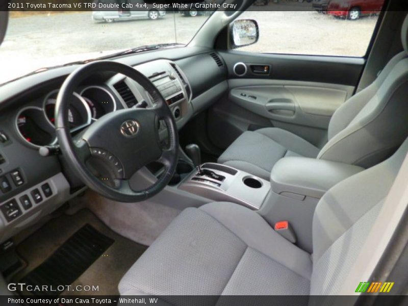 Super White / Graphite Gray 2011 Toyota Tacoma V6 TRD Double Cab 4x4