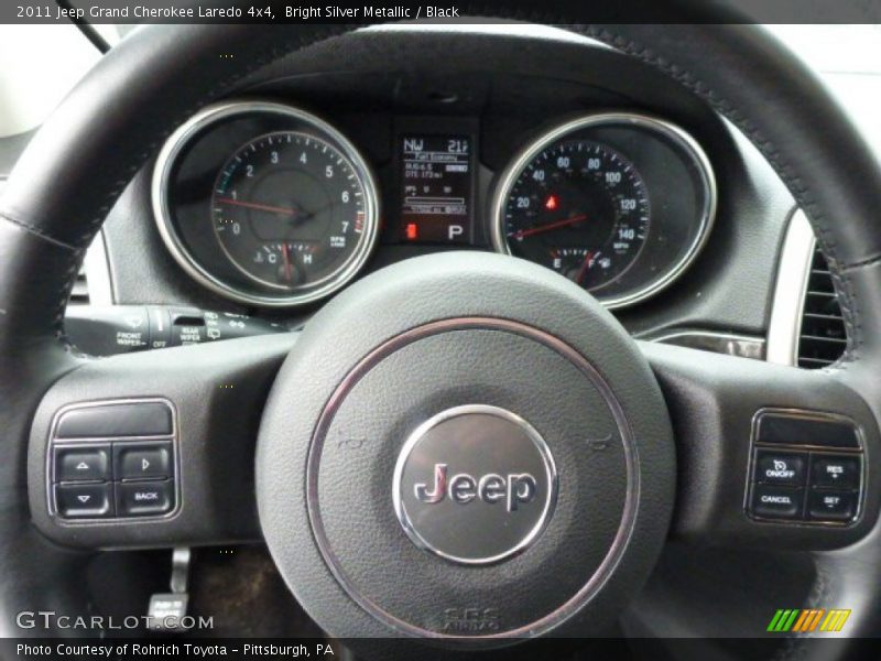 Bright Silver Metallic / Black 2011 Jeep Grand Cherokee Laredo 4x4