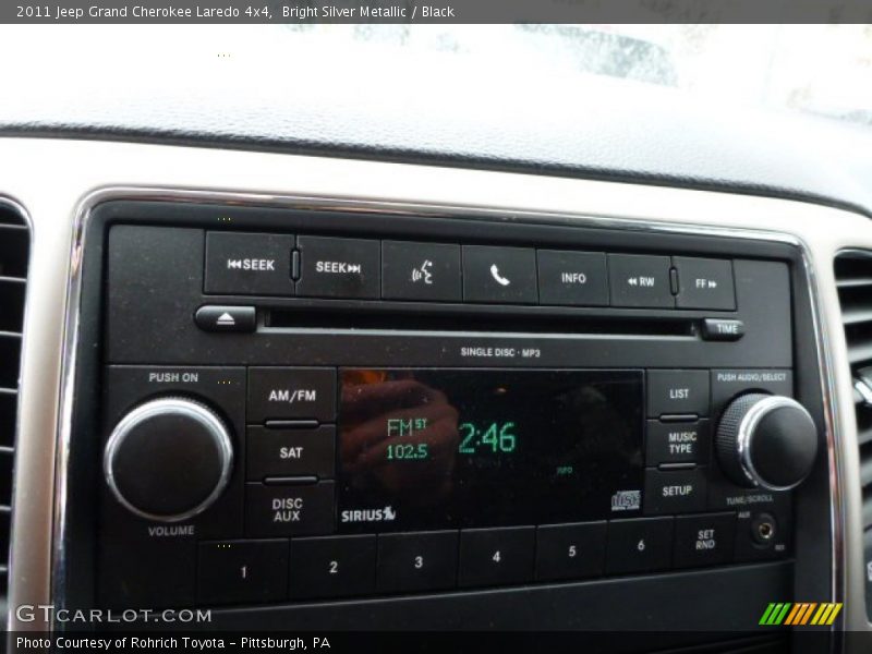 Bright Silver Metallic / Black 2011 Jeep Grand Cherokee Laredo 4x4