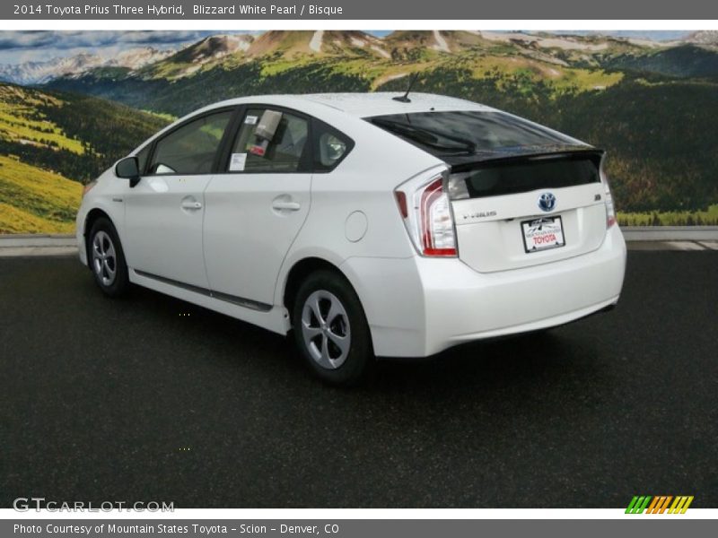 Blizzard White Pearl / Bisque 2014 Toyota Prius Three Hybrid