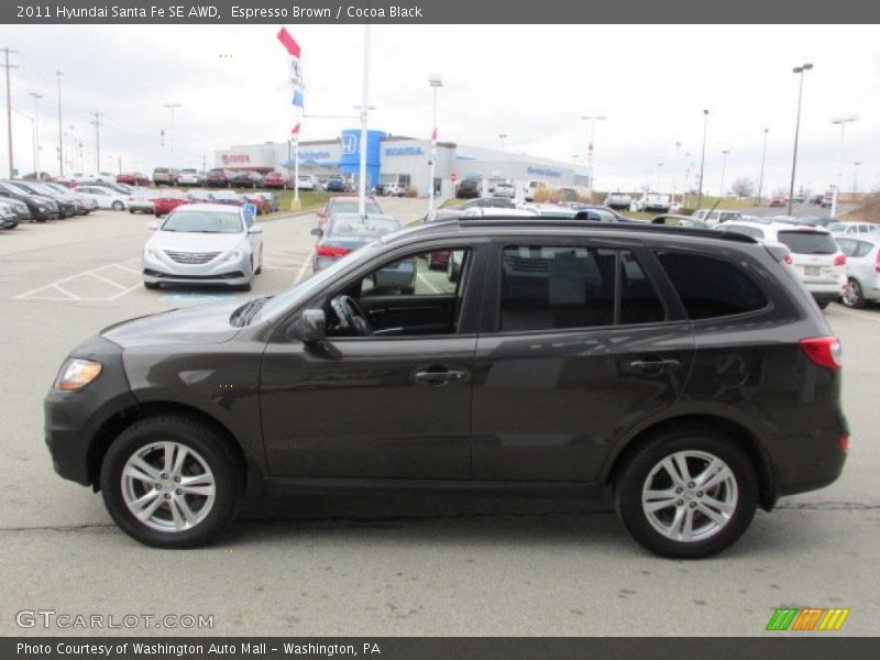 Espresso Brown / Cocoa Black 2011 Hyundai Santa Fe SE AWD