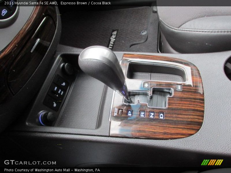 Espresso Brown / Cocoa Black 2011 Hyundai Santa Fe SE AWD