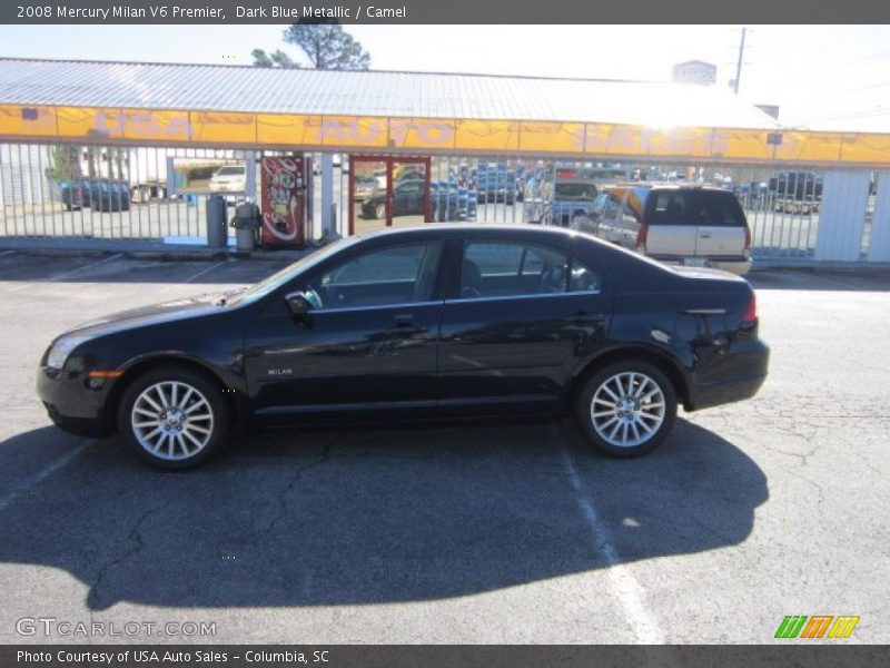 Dark Blue Metallic / Camel 2008 Mercury Milan V6 Premier