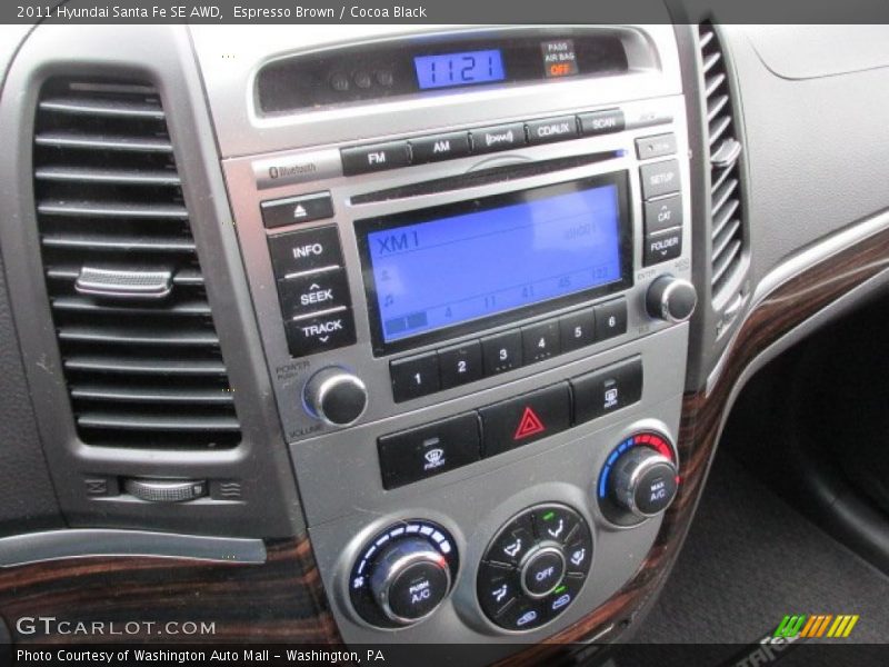 Espresso Brown / Cocoa Black 2011 Hyundai Santa Fe SE AWD