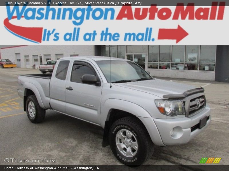 Silver Streak Mica / Graphite Gray 2009 Toyota Tacoma V6 TRD Access Cab 4x4