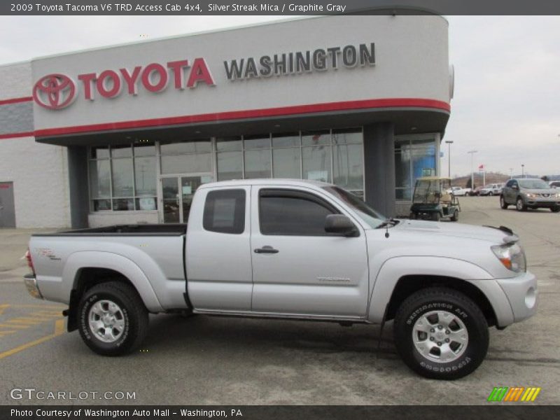 Silver Streak Mica / Graphite Gray 2009 Toyota Tacoma V6 TRD Access Cab 4x4