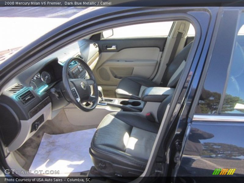 Dark Blue Metallic / Camel 2008 Mercury Milan V6 Premier