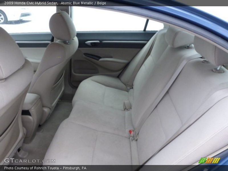 Atomic Blue Metallic / Beige 2009 Honda Civic Hybrid Sedan
