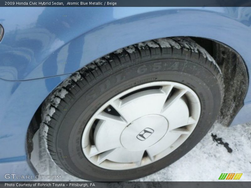 Atomic Blue Metallic / Beige 2009 Honda Civic Hybrid Sedan