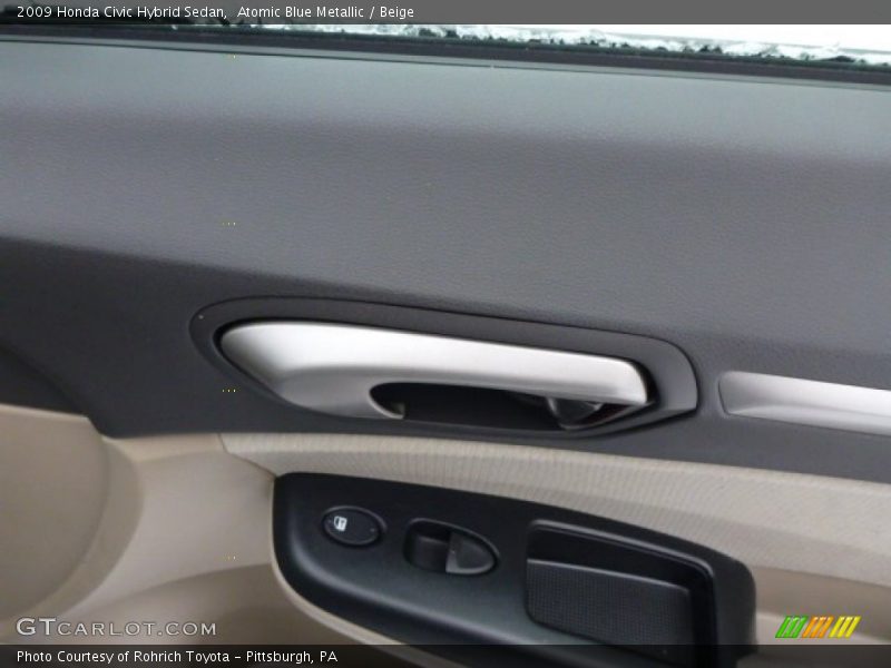 Atomic Blue Metallic / Beige 2009 Honda Civic Hybrid Sedan