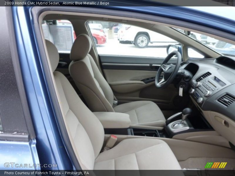 Atomic Blue Metallic / Beige 2009 Honda Civic Hybrid Sedan