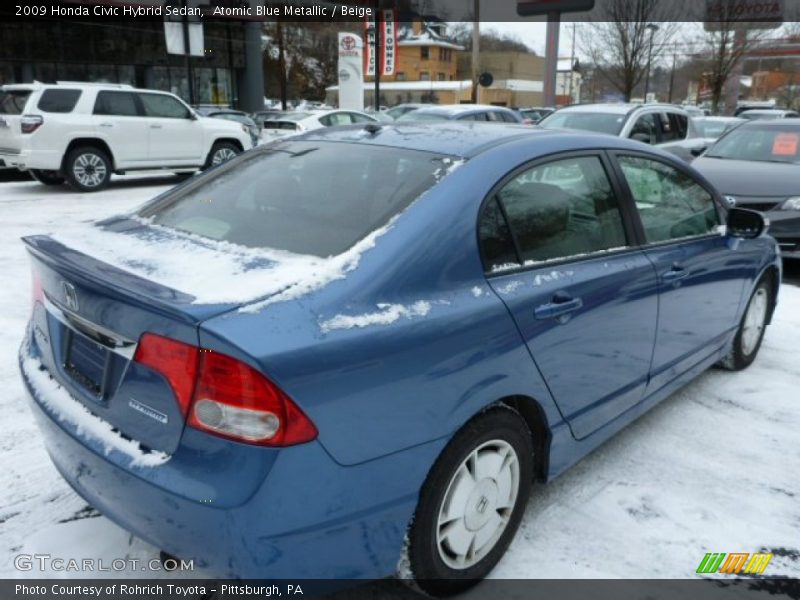 Atomic Blue Metallic / Beige 2009 Honda Civic Hybrid Sedan