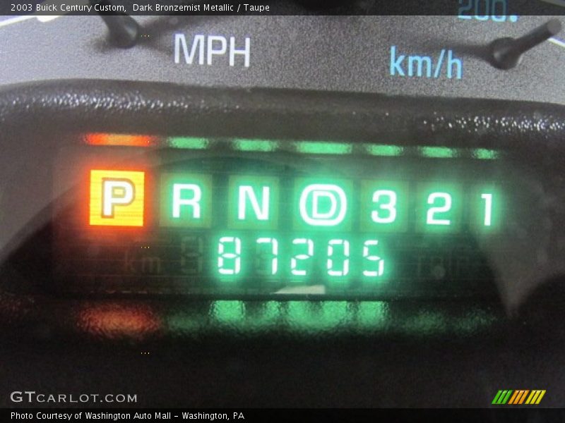 Dark Bronzemist Metallic / Taupe 2003 Buick Century Custom