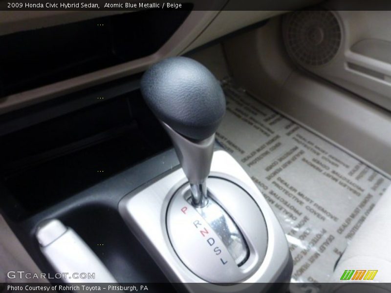 Atomic Blue Metallic / Beige 2009 Honda Civic Hybrid Sedan