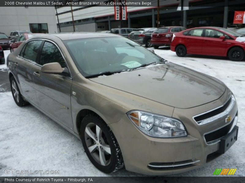 Amber Bronze Metallic / Cocoa/Cashmere Beige 2008 Chevrolet Malibu LT Sedan