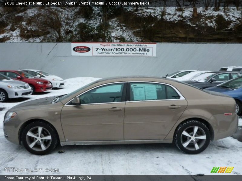 Amber Bronze Metallic / Cocoa/Cashmere Beige 2008 Chevrolet Malibu LT Sedan