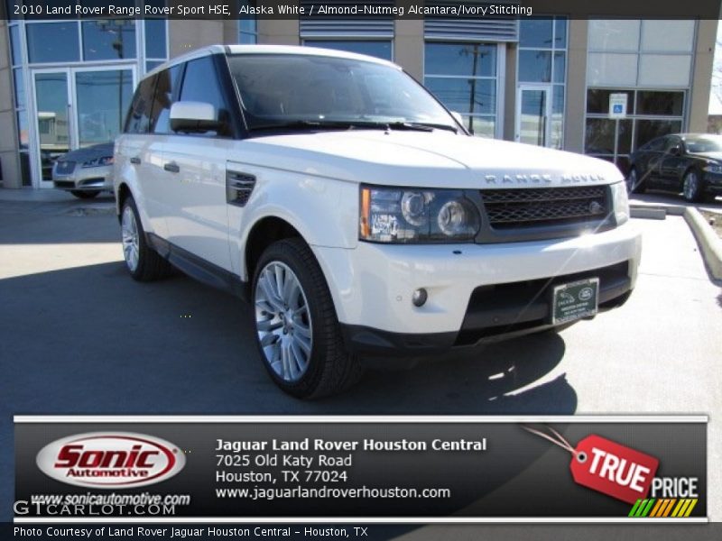 Alaska White / Almond-Nutmeg Alcantara/Ivory Stitching 2010 Land Rover Range Rover Sport HSE