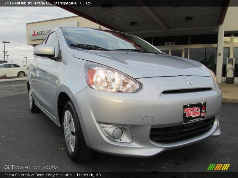 Starlight Silver / Black 2014 Mitsubishi Mirage DE