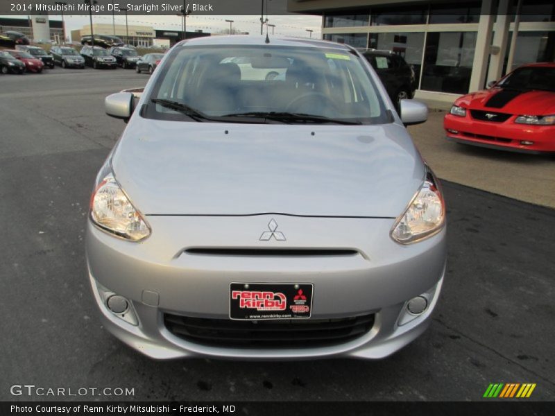 Starlight Silver / Black 2014 Mitsubishi Mirage DE
