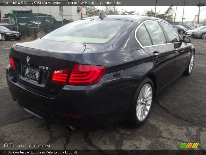 Imperial Blue Metallic / Venetian Beige 2011 BMW 5 Series 535i xDrive Sedan