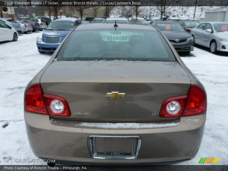 Amber Bronze Metallic / Cocoa/Cashmere Beige 2008 Chevrolet Malibu LT Sedan