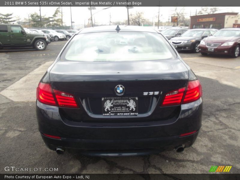 Imperial Blue Metallic / Venetian Beige 2011 BMW 5 Series 535i xDrive Sedan