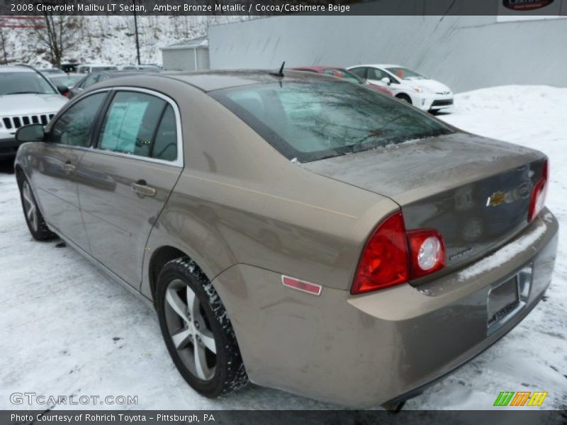 Amber Bronze Metallic / Cocoa/Cashmere Beige 2008 Chevrolet Malibu LT Sedan