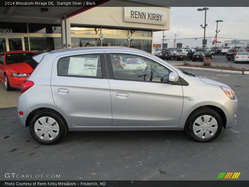 Starlight Silver / Black 2014 Mitsubishi Mirage DE