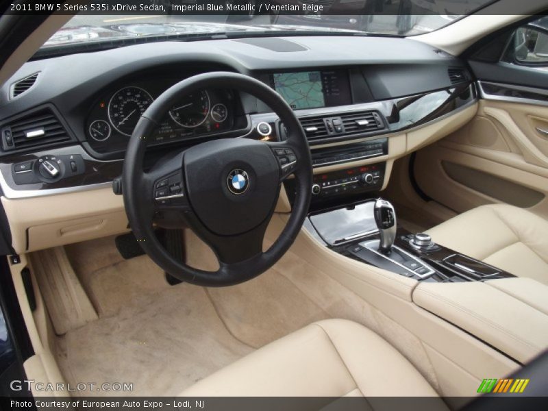 Imperial Blue Metallic / Venetian Beige 2011 BMW 5 Series 535i xDrive Sedan