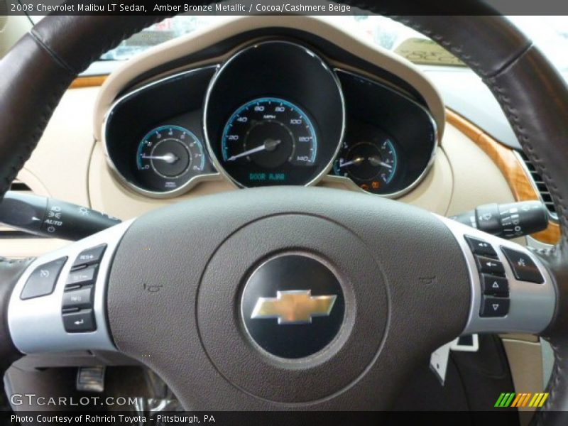 Amber Bronze Metallic / Cocoa/Cashmere Beige 2008 Chevrolet Malibu LT Sedan