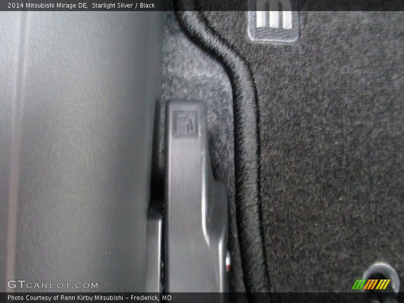 Starlight Silver / Black 2014 Mitsubishi Mirage DE