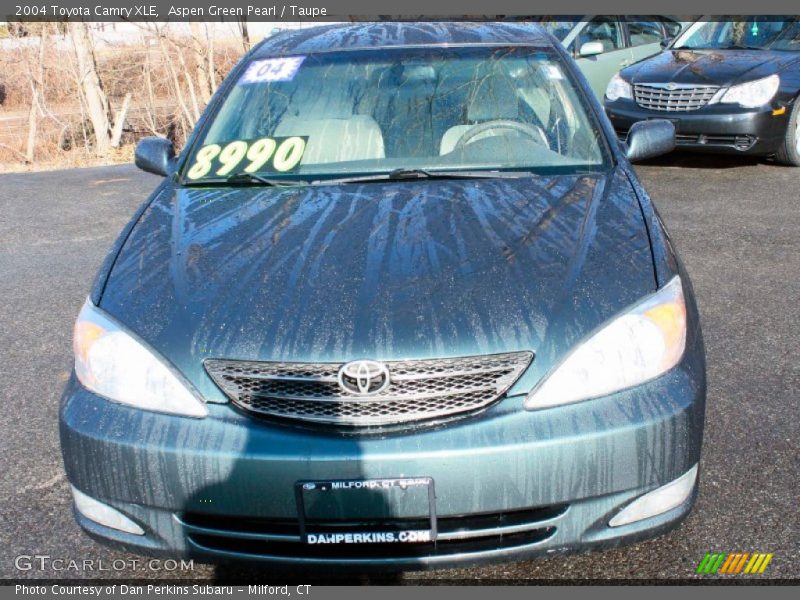 Aspen Green Pearl / Taupe 2004 Toyota Camry XLE