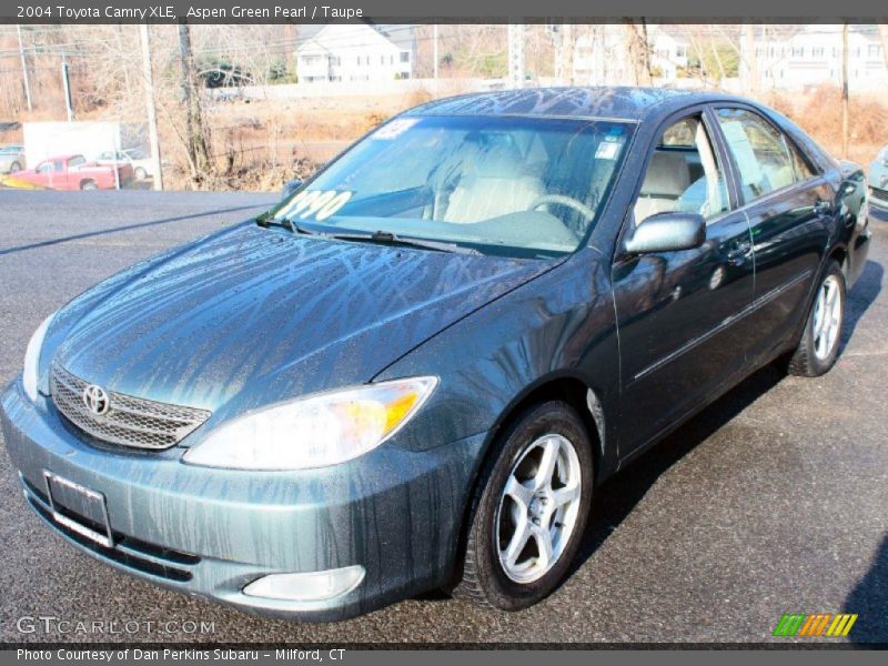 Aspen Green Pearl / Taupe 2004 Toyota Camry XLE