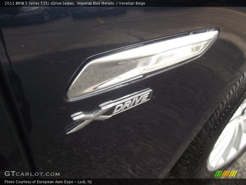 Imperial Blue Metallic / Venetian Beige 2011 BMW 5 Series 535i xDrive Sedan