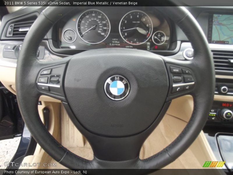 Imperial Blue Metallic / Venetian Beige 2011 BMW 5 Series 535i xDrive Sedan