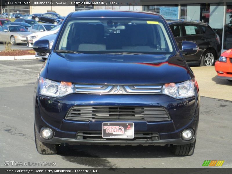 Cosmic Blue Metallic / Black 2014 Mitsubishi Outlander GT S-AWC