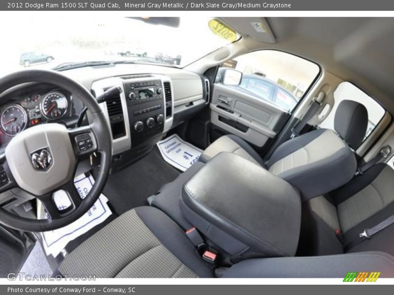 Mineral Gray Metallic / Dark Slate Gray/Medium Graystone 2012 Dodge Ram 1500 SLT Quad Cab