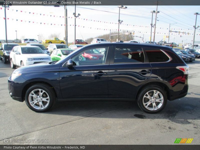 Cosmic Blue Metallic / Black 2014 Mitsubishi Outlander GT S-AWC