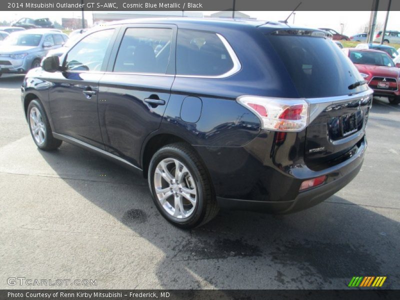 Cosmic Blue Metallic / Black 2014 Mitsubishi Outlander GT S-AWC