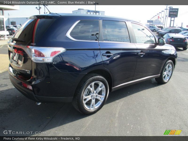 Cosmic Blue Metallic / Black 2014 Mitsubishi Outlander GT S-AWC